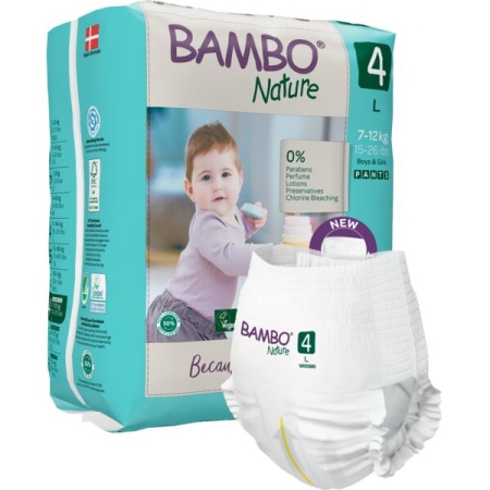 Βρεφικές Πάνες Βρακάκι Bambo Nature Νo4 (7-12kg)