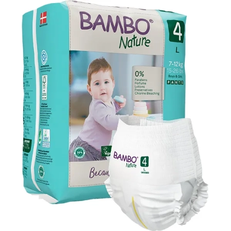 Πάνες Βρακάκι Bambo Nature Νo4 (7-12kg) Συσκ. 100τεμ.
