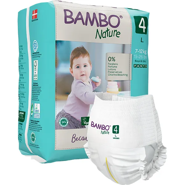 Πάνες Βρακάκι Bambo Nature Νo4 (7-12kg) Συσκ. 100τεμ.