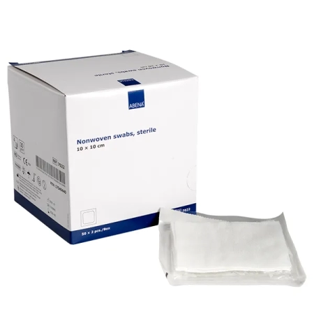 ABENA Αποστειρωμένα Επιθέματα Γάζας Non woven 4ply, 10 x 10cm (2τεμ/συσκ), 50συσκ.